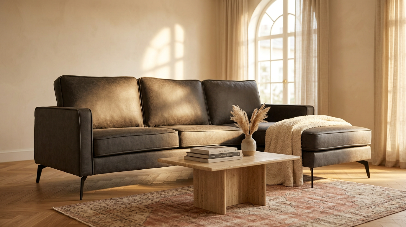 Warme woonkamer-sfeer